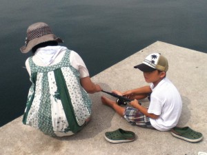 大島で釣り